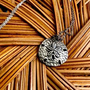 Pewter Sand dollar pendant & necklace